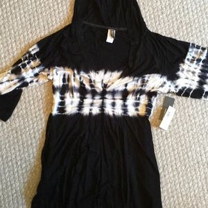 Swim coverup size XL.  Black.  Kenneth Cole